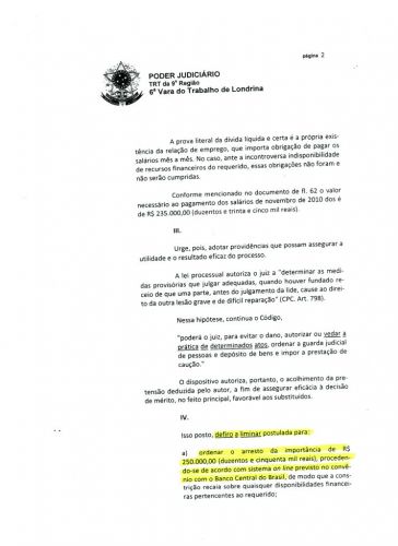 Liminar contra INESUL
