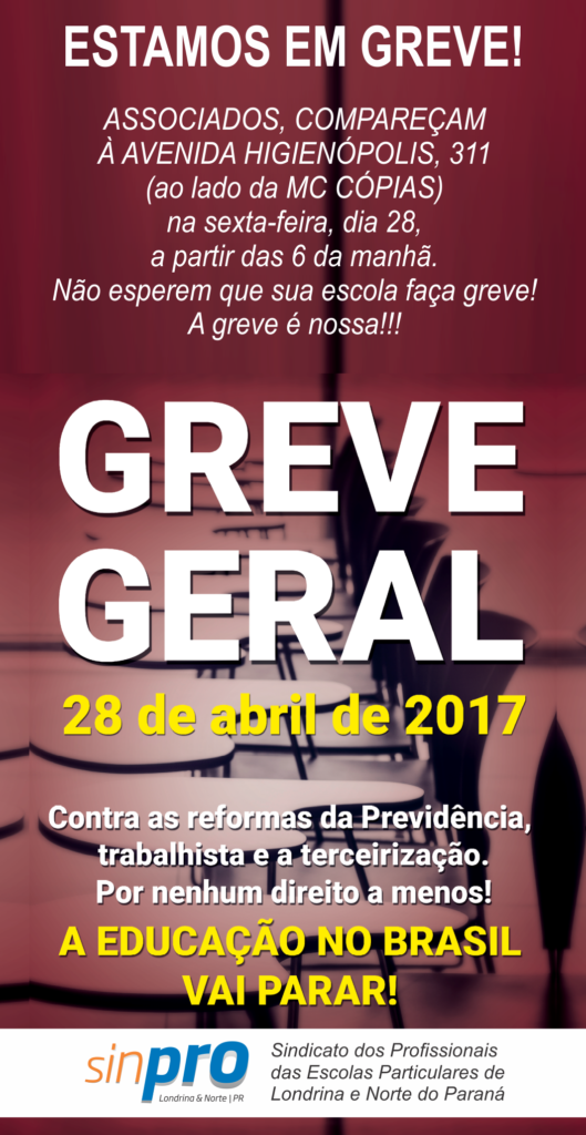 SINPRO MONTA CENTRAL DA GREVE NA AV. HIGIENÓPOLIS