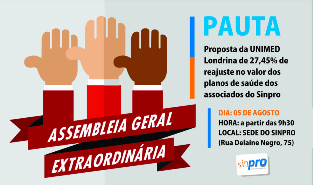 ASSEMBLEIA SOBRE REAJUSTE UNIMED NESTE SÁBADO