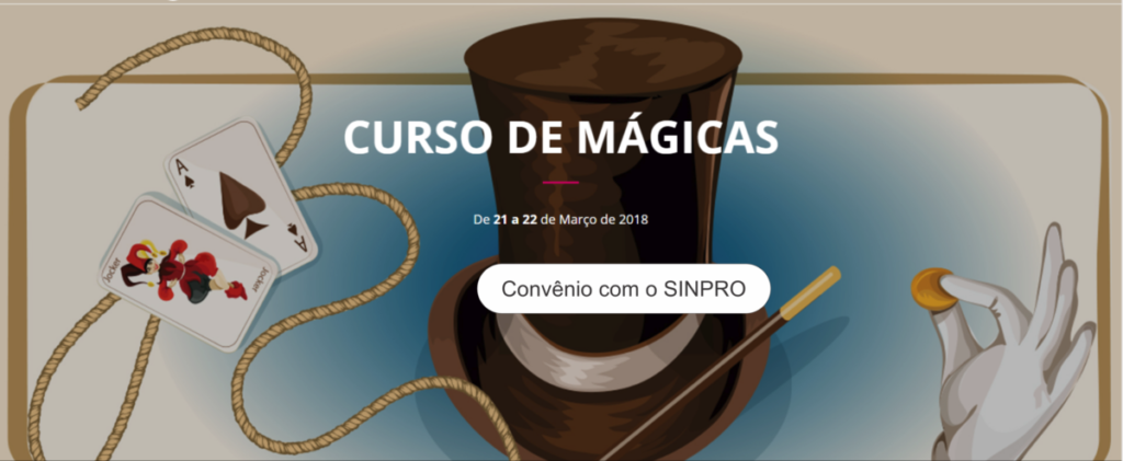 ASSOCIADOS PODEM FAZER CURSO DE MÁGICA POR APENAS R$84,00 SÓ ATÉ AMANHÃ