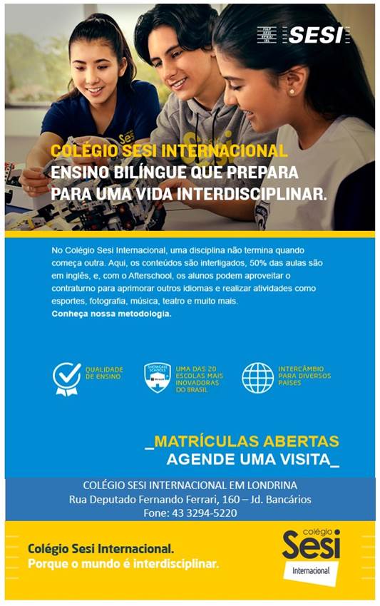 SINPRO DIVULGA VENCEDORES DAS BOLSAS SESI INTERNACIONAL